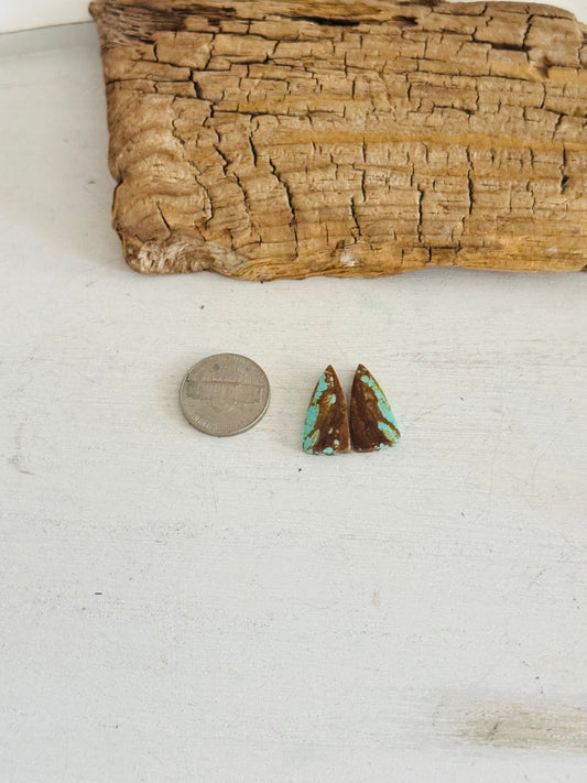 #8 Turquoise Earring Pair Cabs