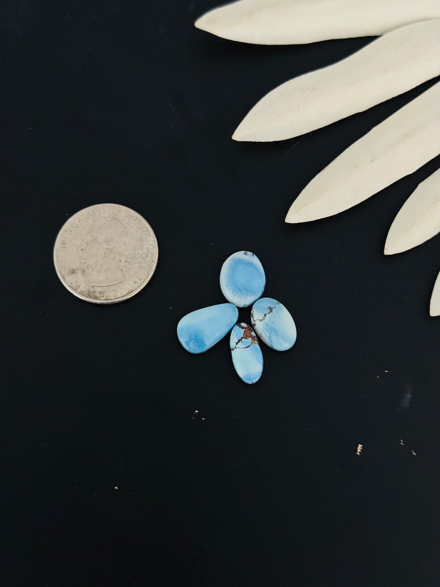 Natural Golden Hills Turquoise Cabs