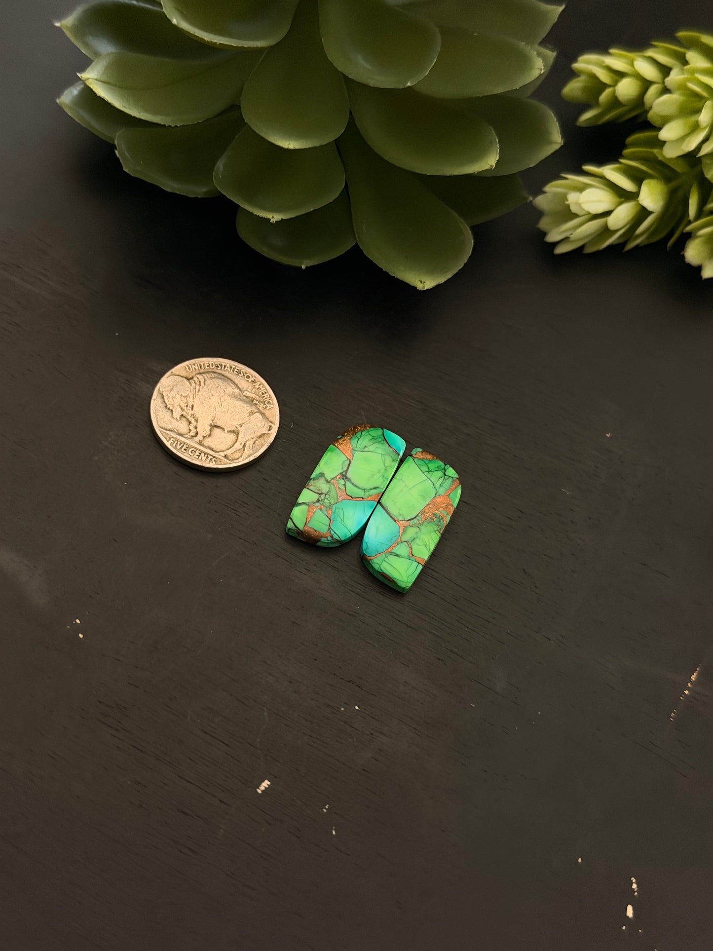 Peacock Dahlia Composite Earring Set