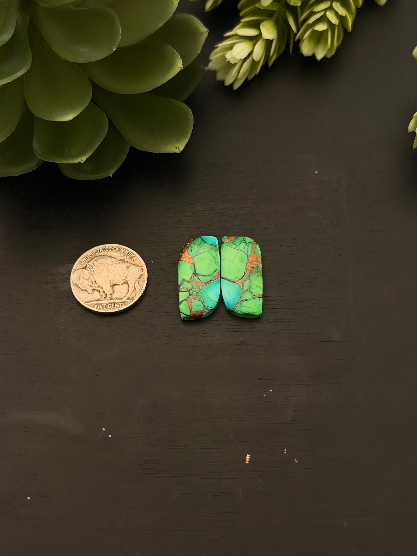 Peacock Dahlia Composite Earring Set