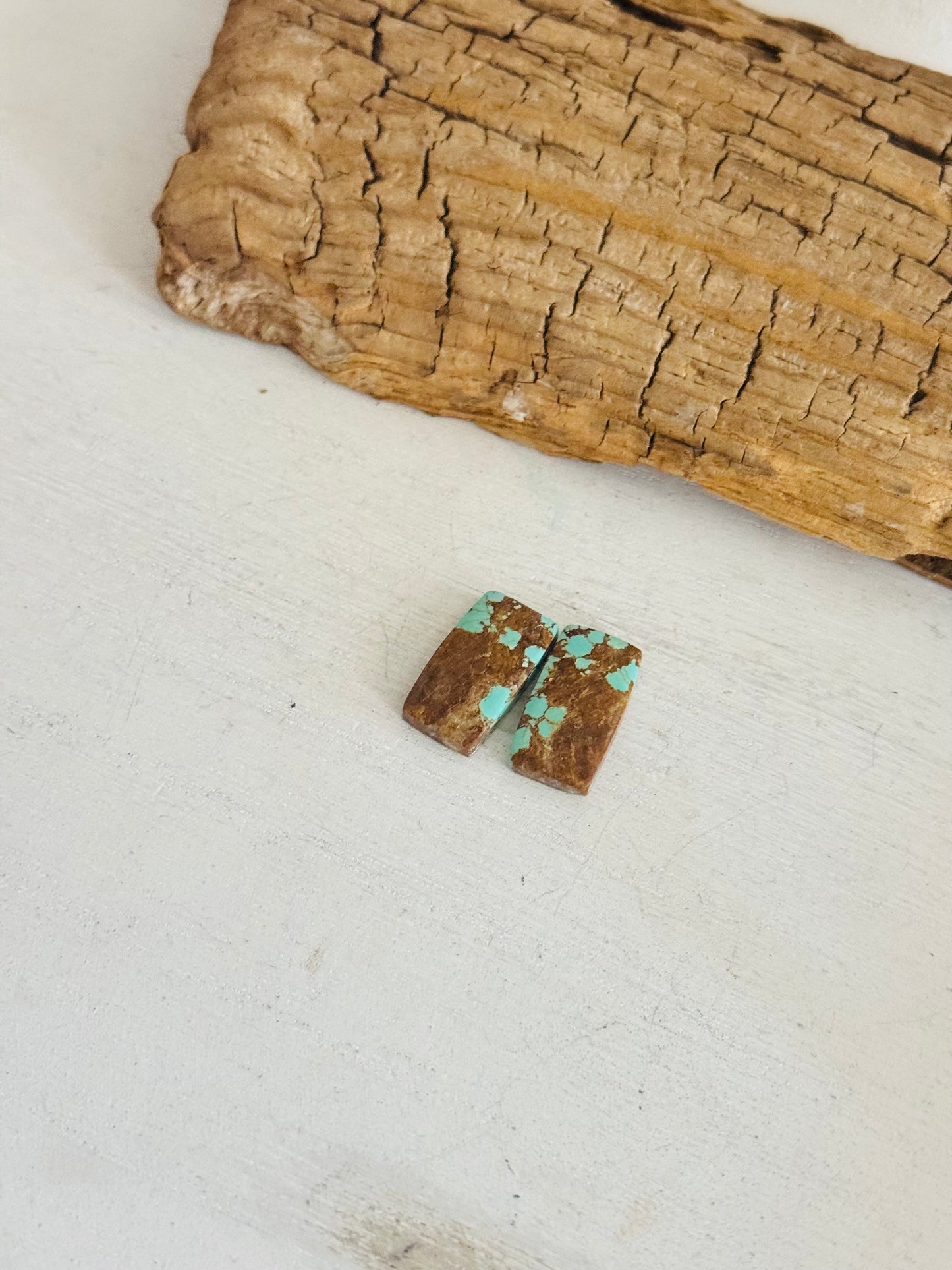 #8 Turquoise Earring Pair Cabs
