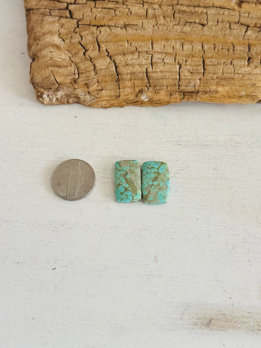 #8 Turquoise Earring Pair Cabs