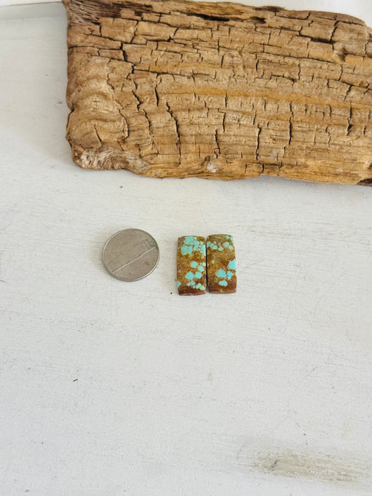 #8 Turquoise Earring Pair Cabs