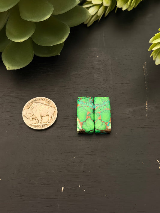 Peacock Dahlia Composite Earring Set