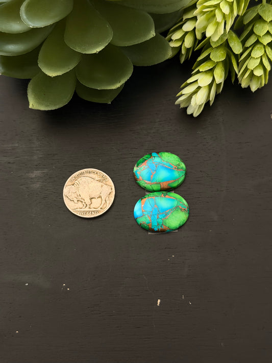 Peacock Dahlia Composite Earring Set