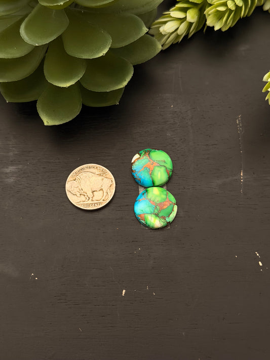 Peacock Dahlia Composite Earring Set