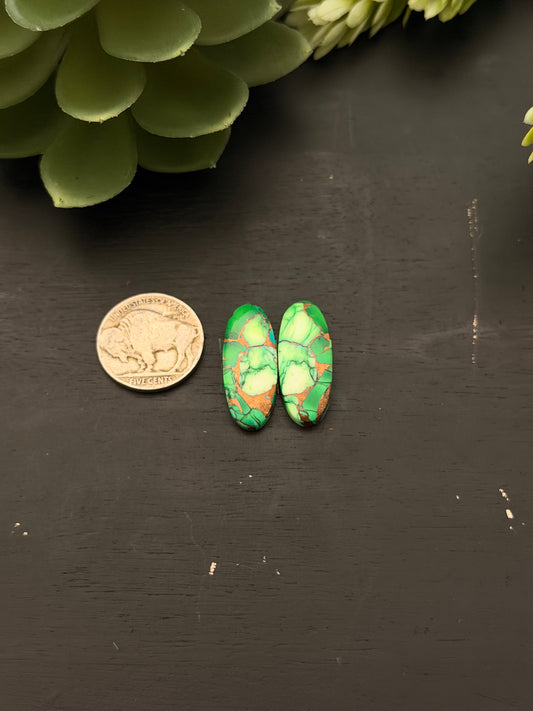 Peacock Dahlia Composite Earring Set