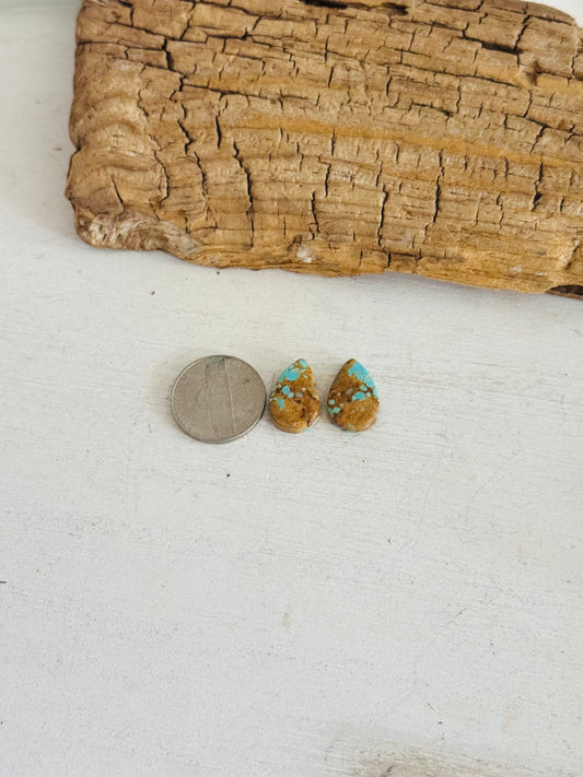 #8 Turquoise Earring Pair Cabs