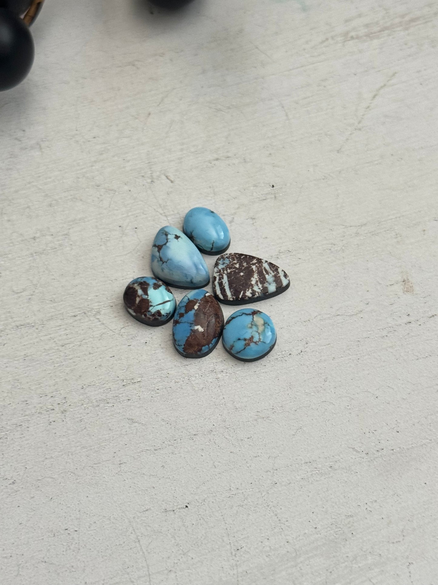 Natural Golden Hills Turquoise Cabs