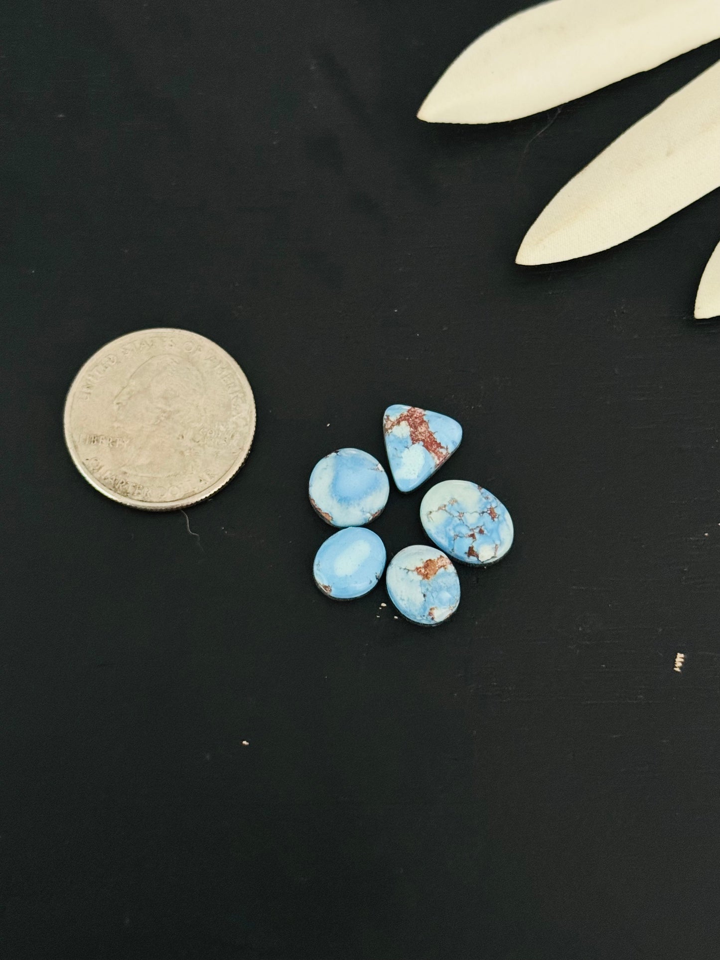 Natural Golden Hills Turquoise Cabs