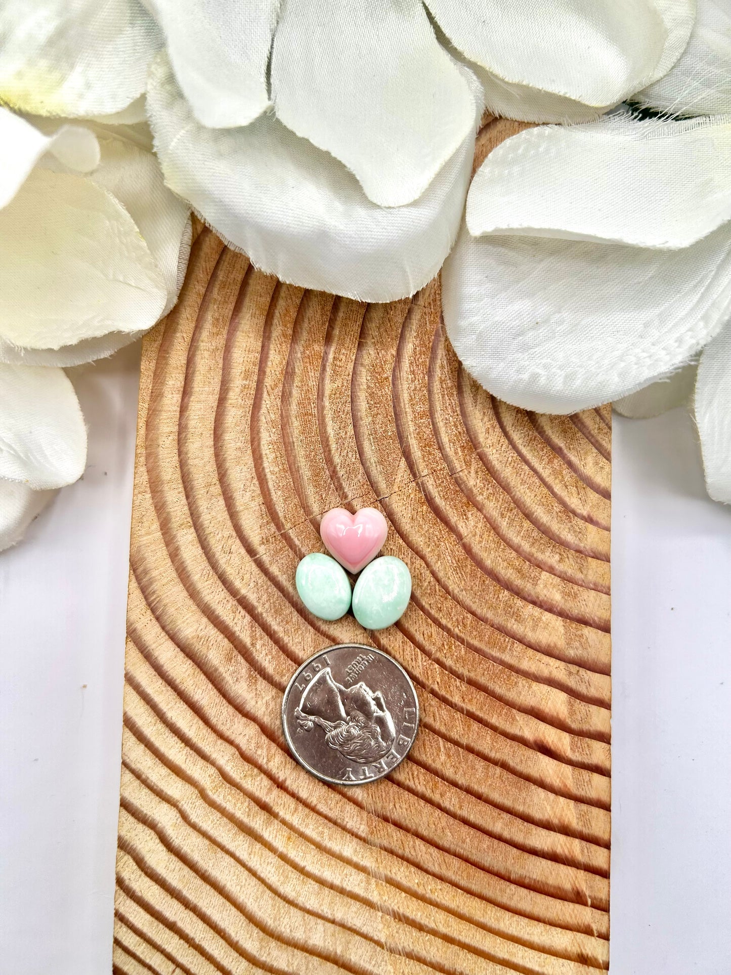 Palomino Variscite & Pink Conch Cabs