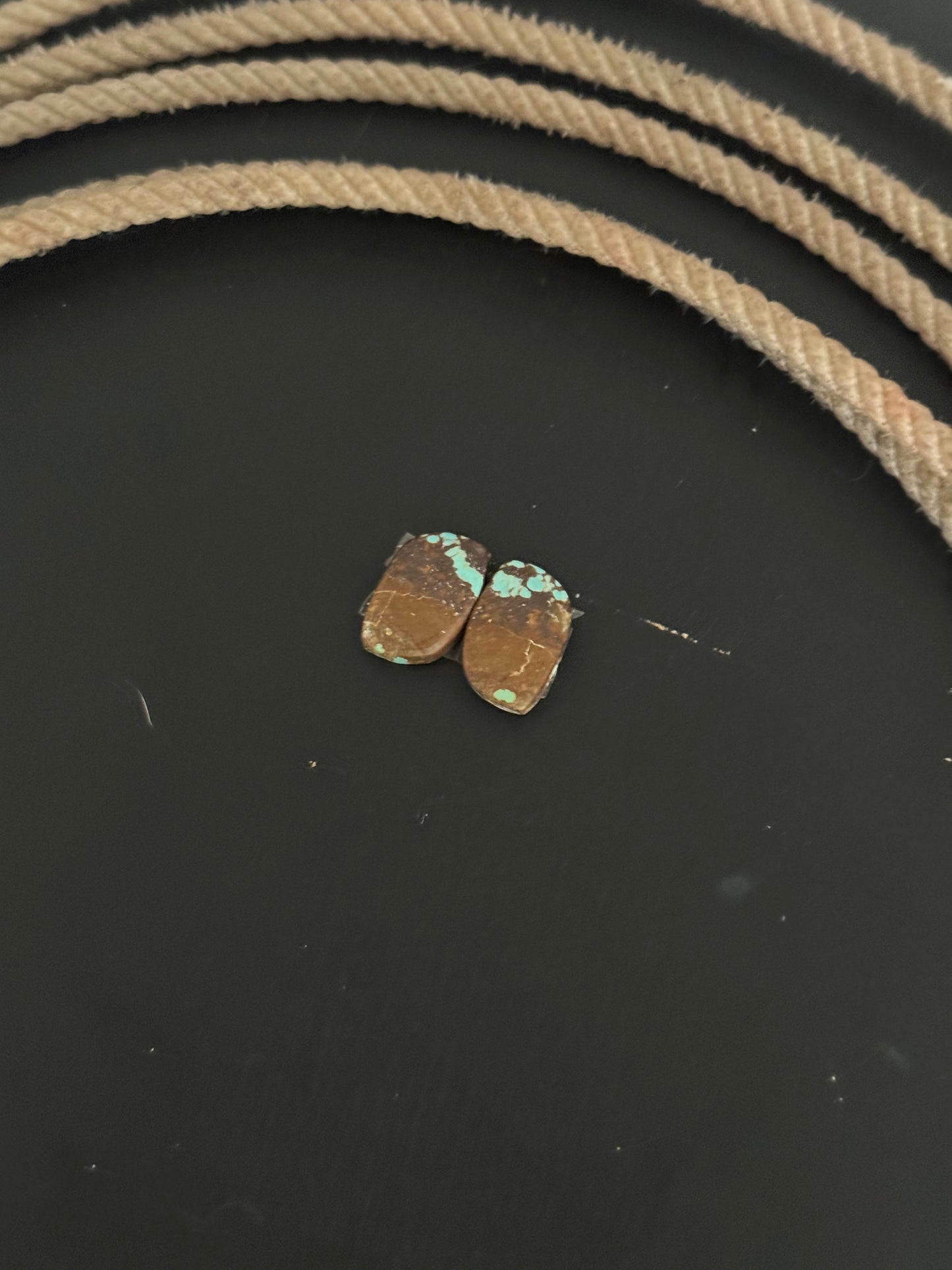 #8 Turquoise Earring Pair Cabs