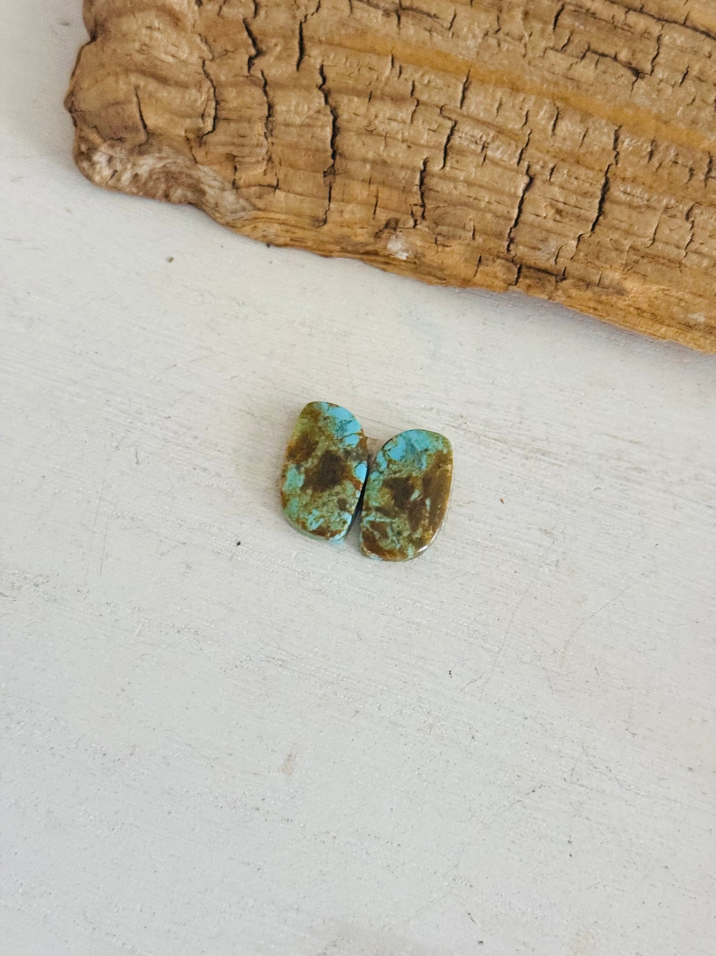 #8 Turquoise Earring Pair Cabs