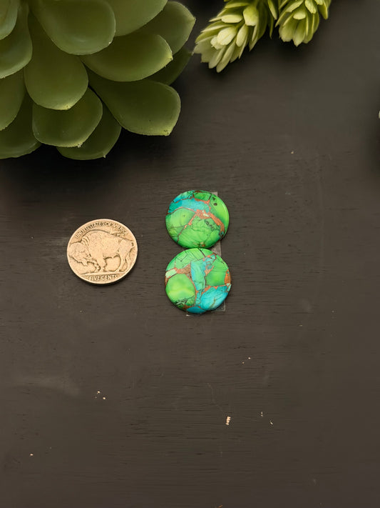 Peacock Dahlia Composite Earring Set