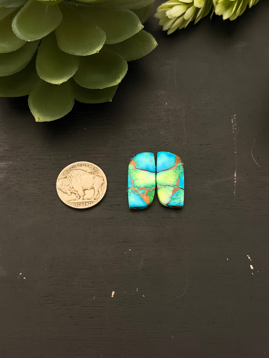 Peacock Dahlia Composite Earring Set