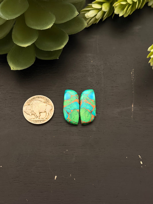 Peacock Dahlia Composite Earring Set