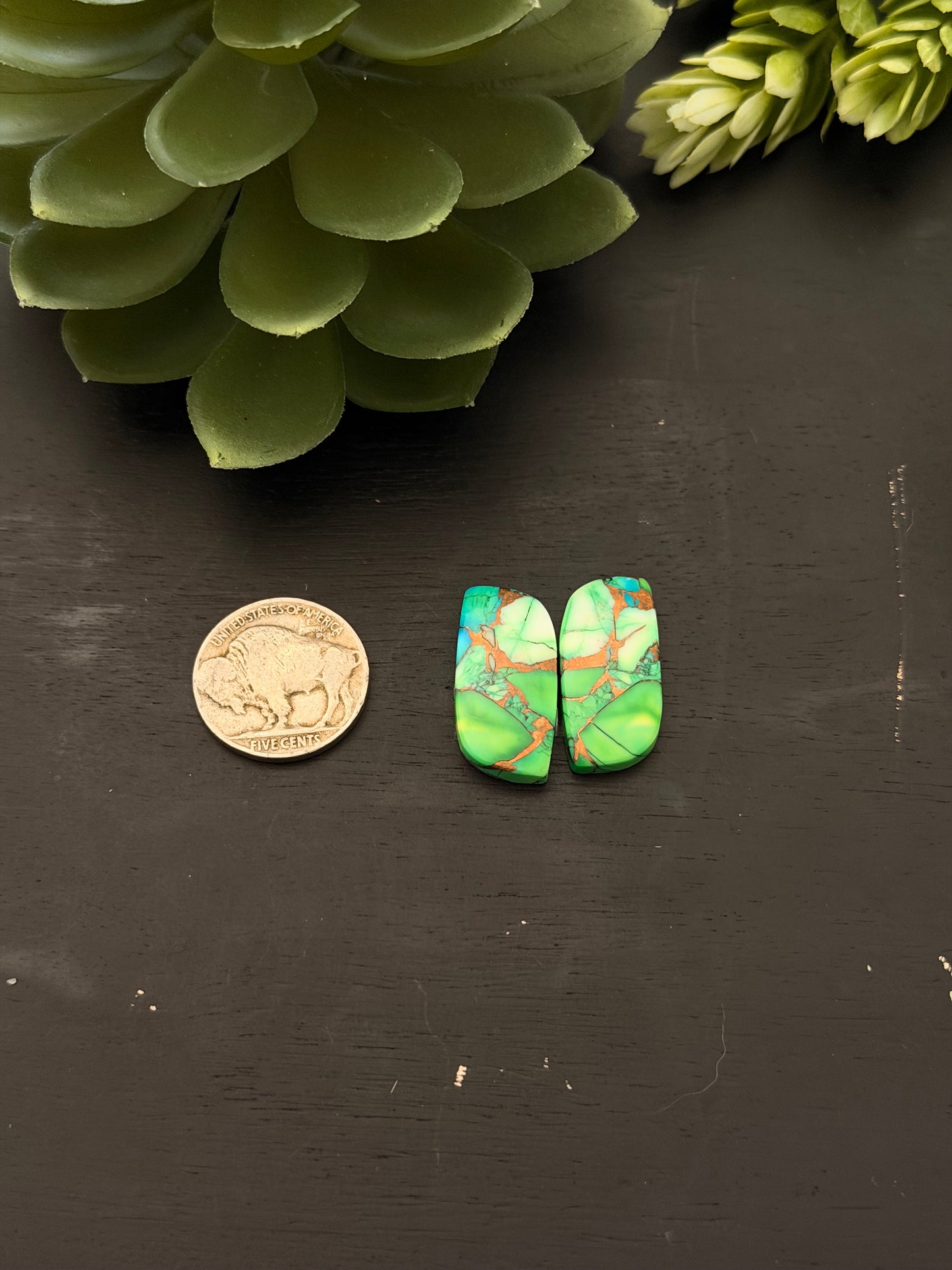 Peacock Dahlia Composite Earring Set