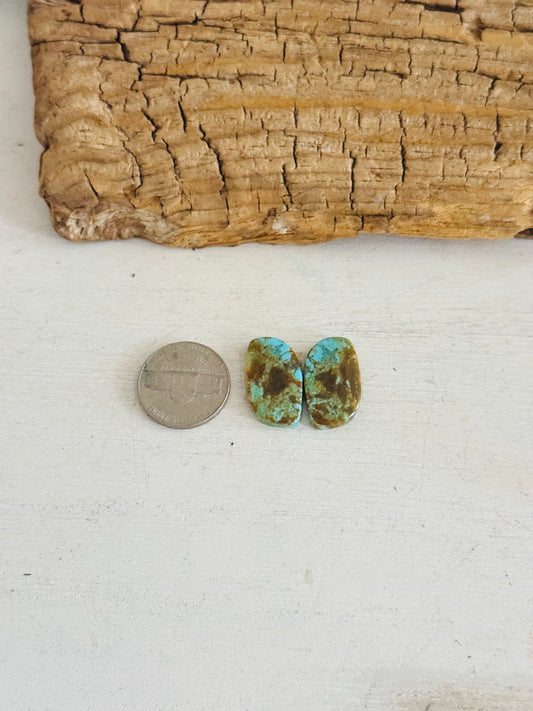#8 Turquoise Earring Pair Cabs