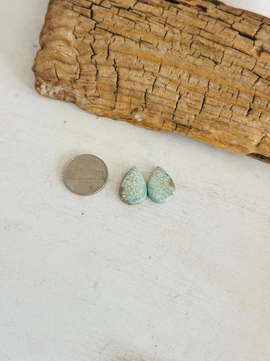 #8 Turquoise Earring Pair Cabs