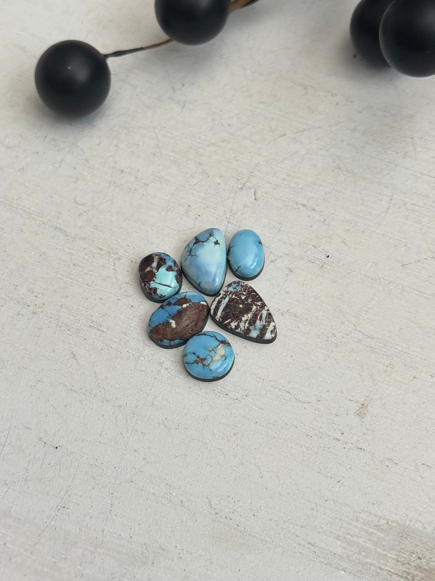 Natural Golden Hills Turquoise Cabs