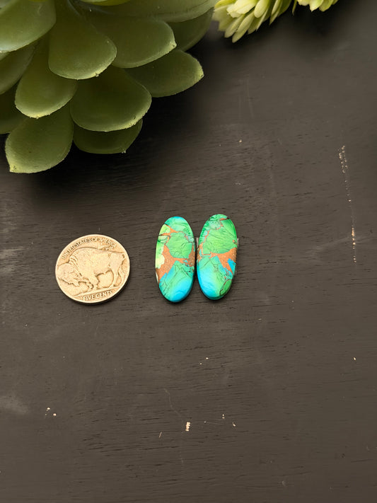 Peacock Dahlia Composite Earring Set