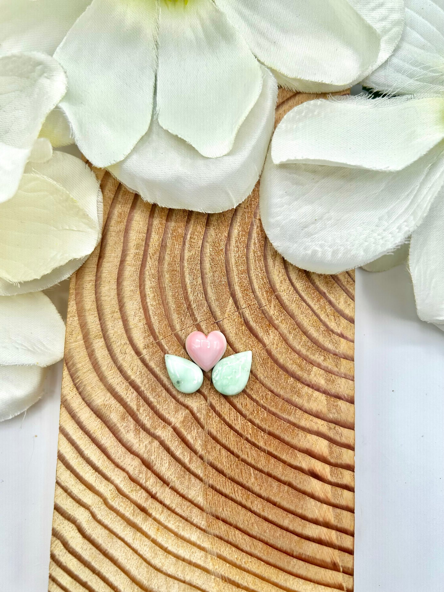 Palomino Variscite & Pink Conch Cabs