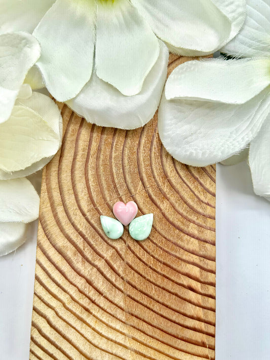 Palomino Variscite & Pink Conch Cabs