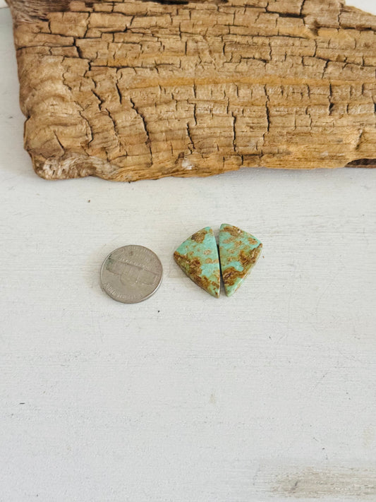 #8 Turquoise Earring Pair Cabs