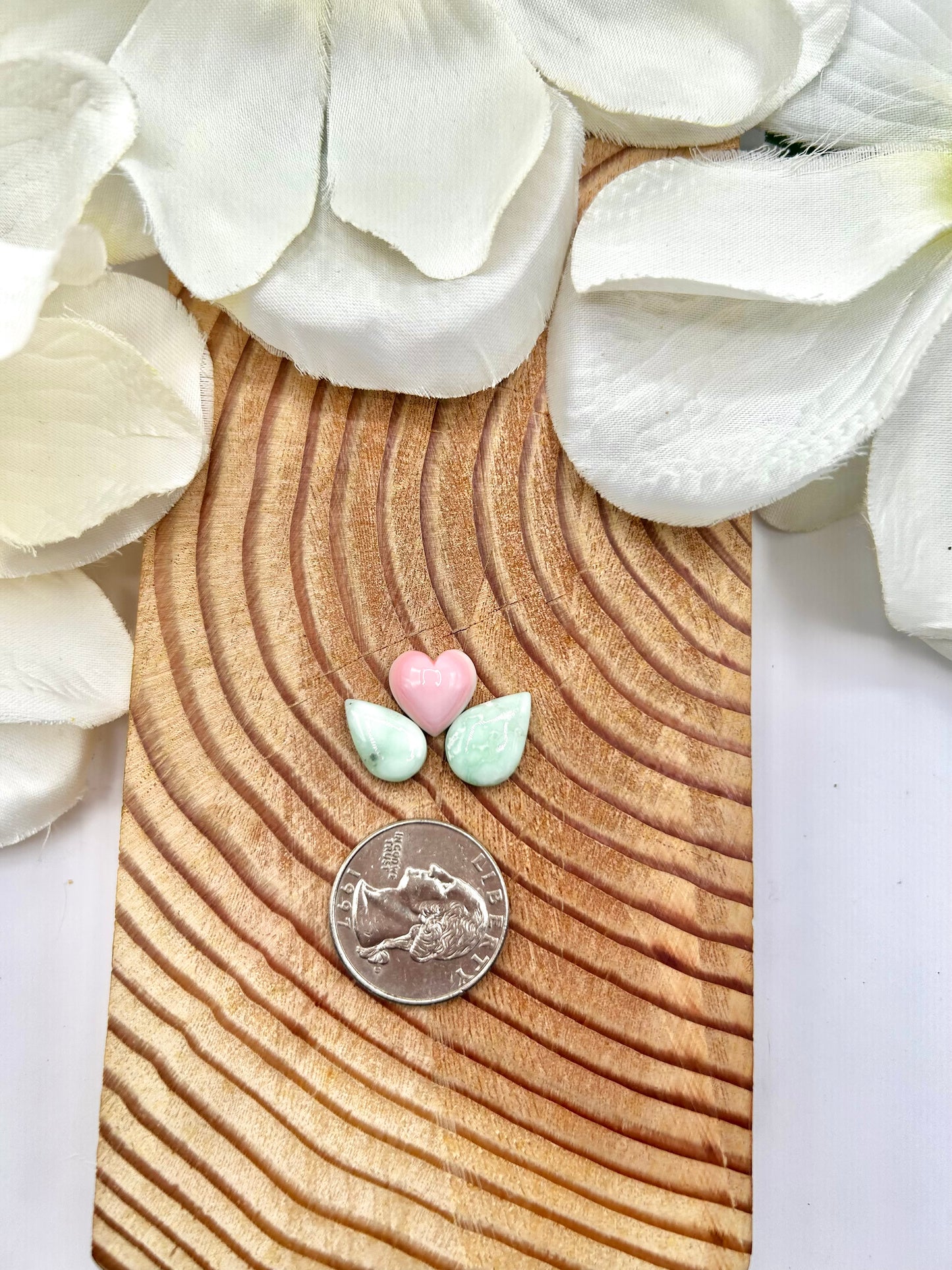 Palomino Variscite & Pink Conch Cabs