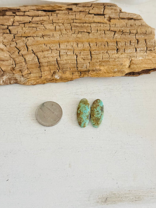 #8 Turquoise Earring Pair Cabs