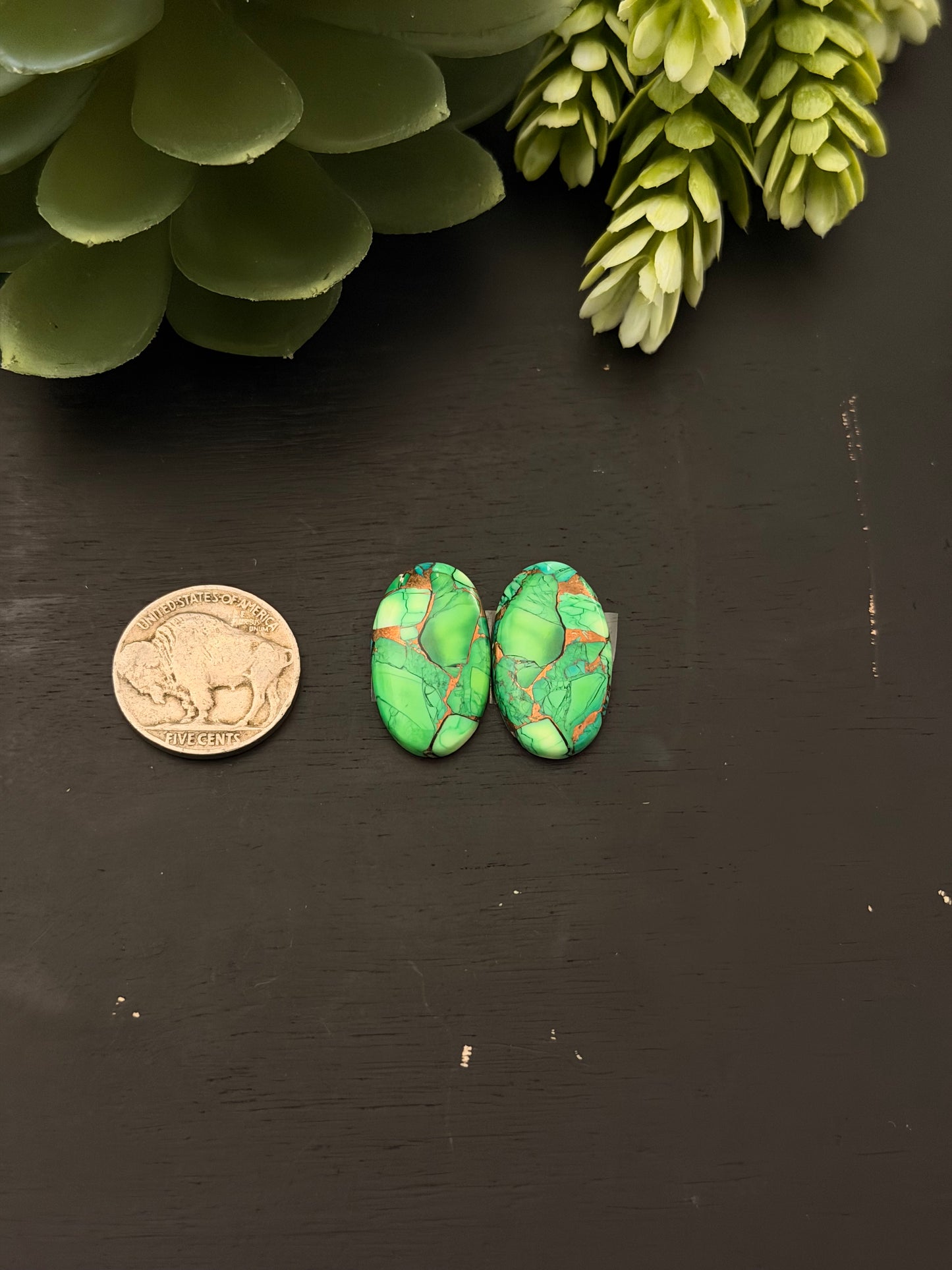 Peacock Dahlia Composite Earring Set